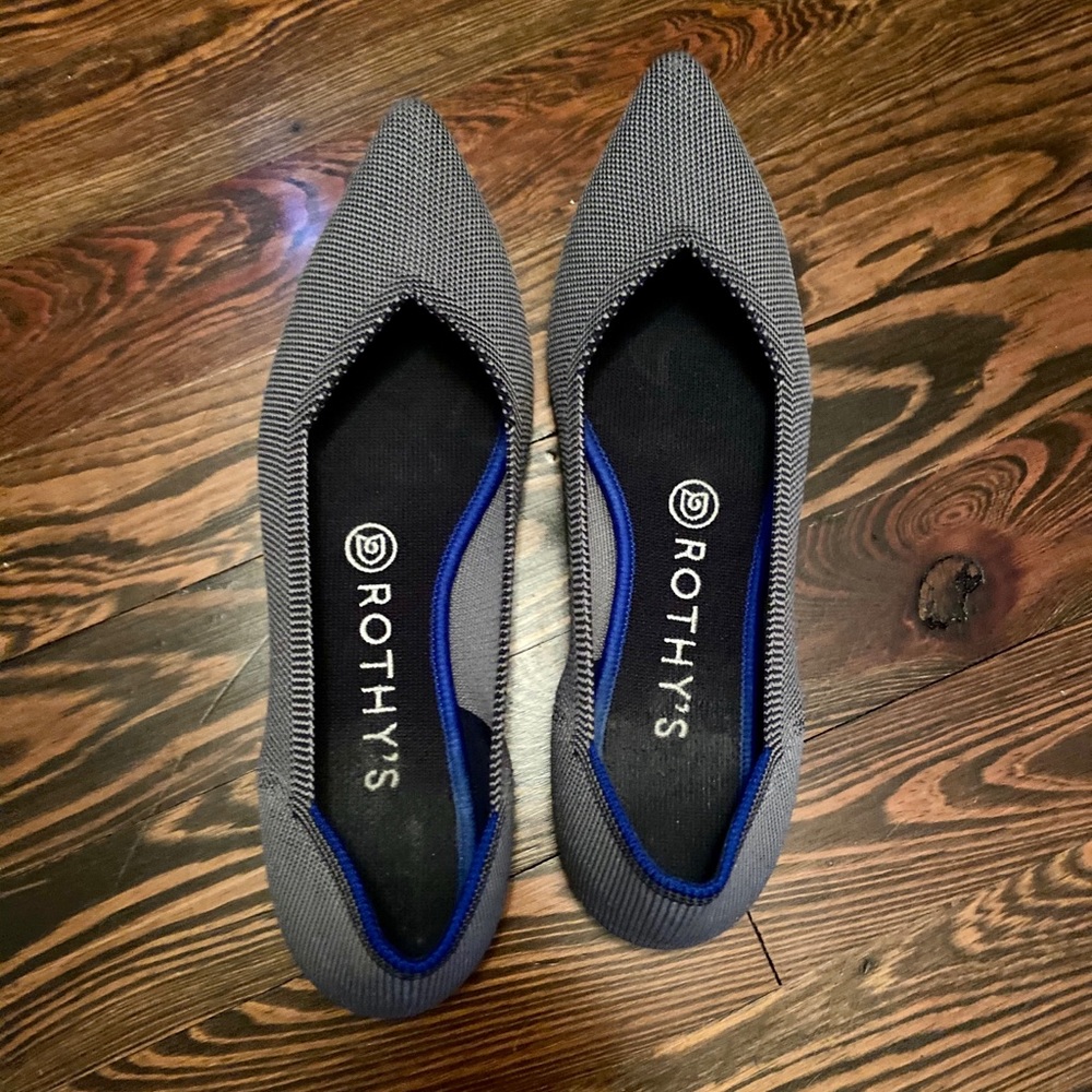 Rothy’s Birdseye Grey points